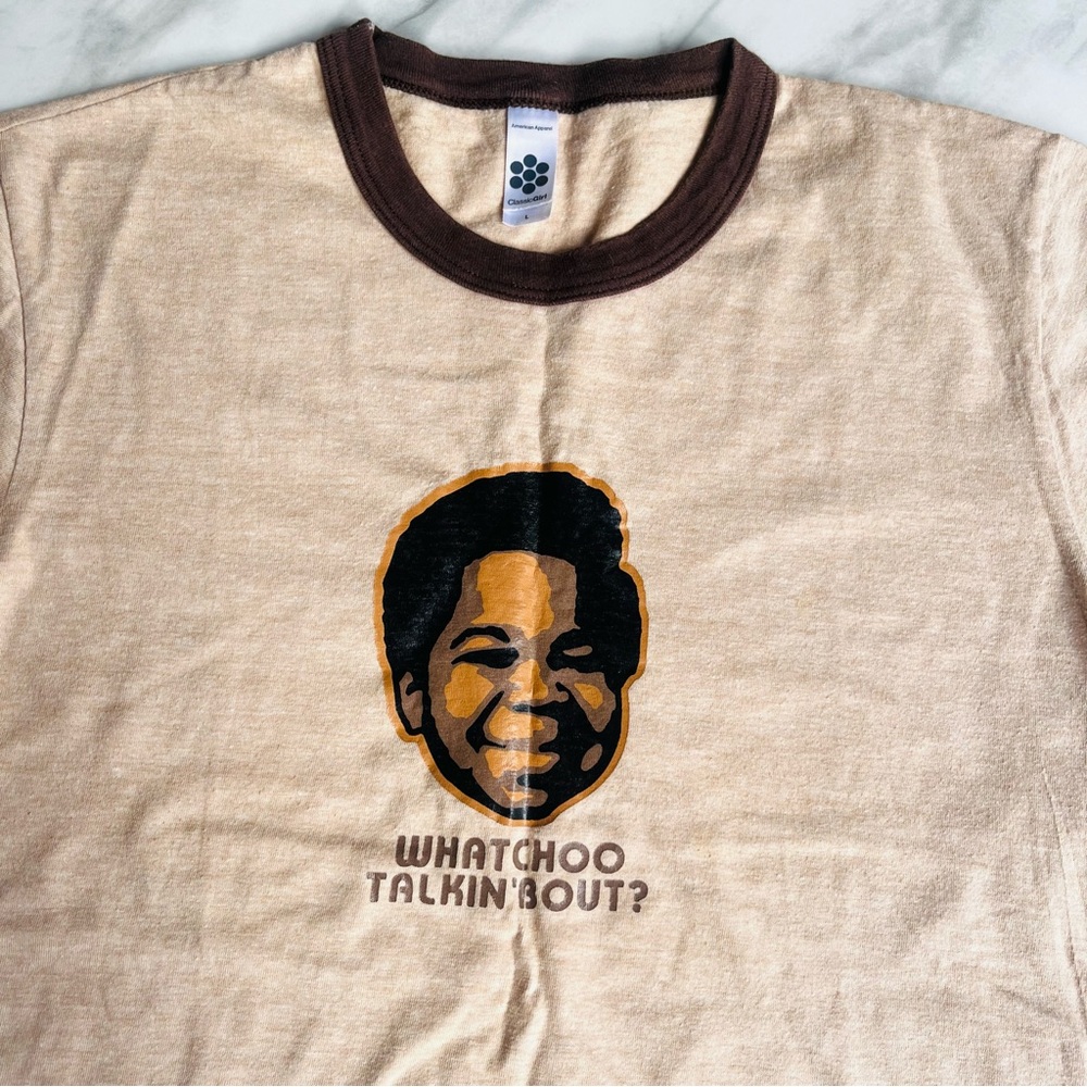 American Apparel Gary Coleman Vintage “Watchoo Talkin ‘Bout?” Graphic Tee - Picture 3 of 7